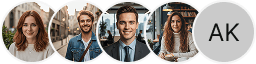 Multiple investor profile avatars on Keydom Markets trading review block